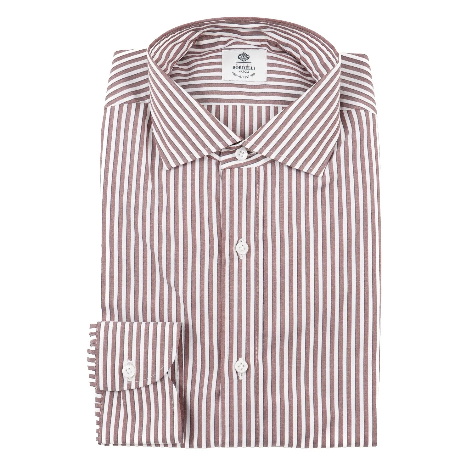 Camisas de vestir para hombres Luigi Borrelli Marrón