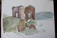 DDR Maler Professor Peuker Wolfgang Aquarell Zeichnung Original  Studien