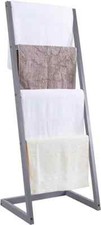 Bamboo Freestanding Towel Rack Drying Stand & Holder with 4 Clothes Rails