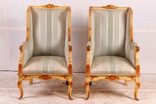 Coppia bellissime antiche poltrone bergere francesi laccate