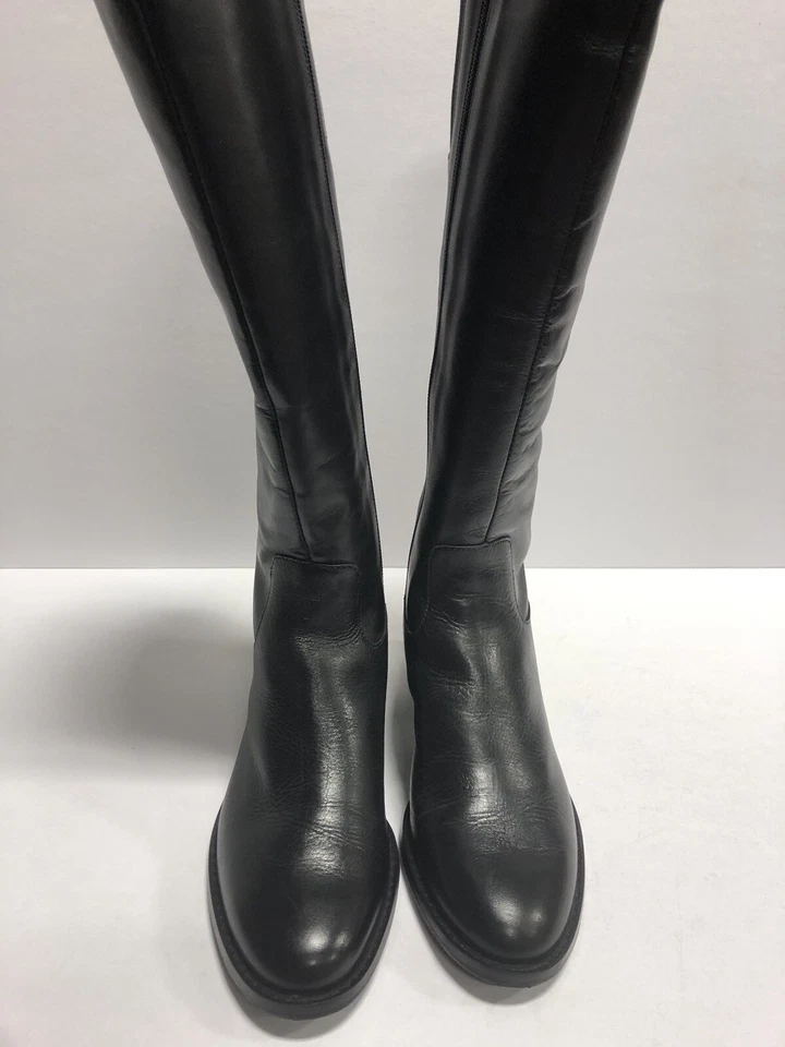 Bota alta de cuero negra para mujer Walking Cradles 6,5 M Foto 3 de 4