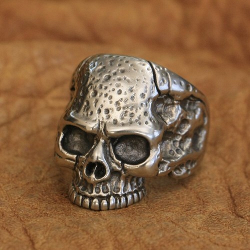 Cupronickel Huge Details Skull Ring Biker Punk Jewelry CP118A US Size 7-15 - Picture 17 of 29