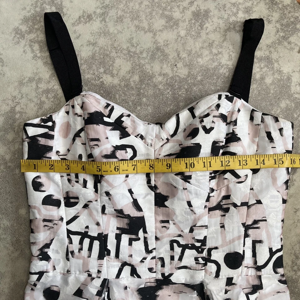 Milly Dress Womens Size 8 Abstract Long Maxi Multicolor Strappy Wedding Evening - Image 2 of 4