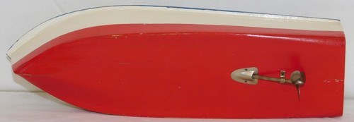 FRÜHE VINTAGE Kajütkreuzer Holz Boot Batterie mit TON Motor JAPAN Toytime Ito 12" - Bild 6 von 18