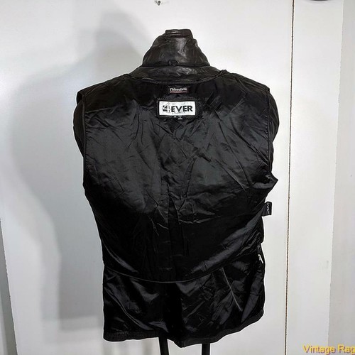 4 EVER Chaqueta de Motociclista de Piel de Cordero para Mujer Talla M Negra con Delineador - Imagen 5 de 6