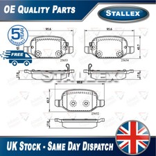 Adatto a Fiat 500 2012- Set pastiglie freno posteriori Stallex 77366457 77366456