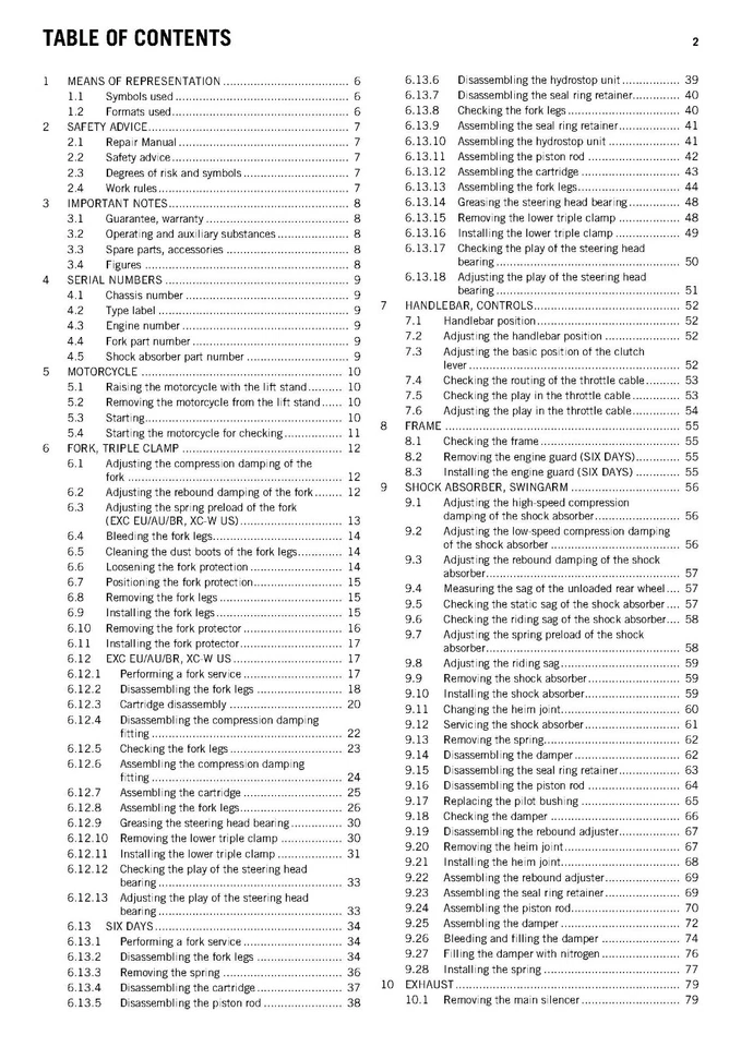 KTM Service Workshop Shop Repair Manual Book 2015 300 EXC - Image 2 of 4