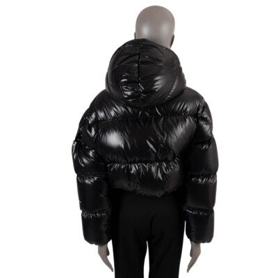69709 auth MONCLER x FRGMT black 2022 IRVINIE CROPPY SHINY Puffer