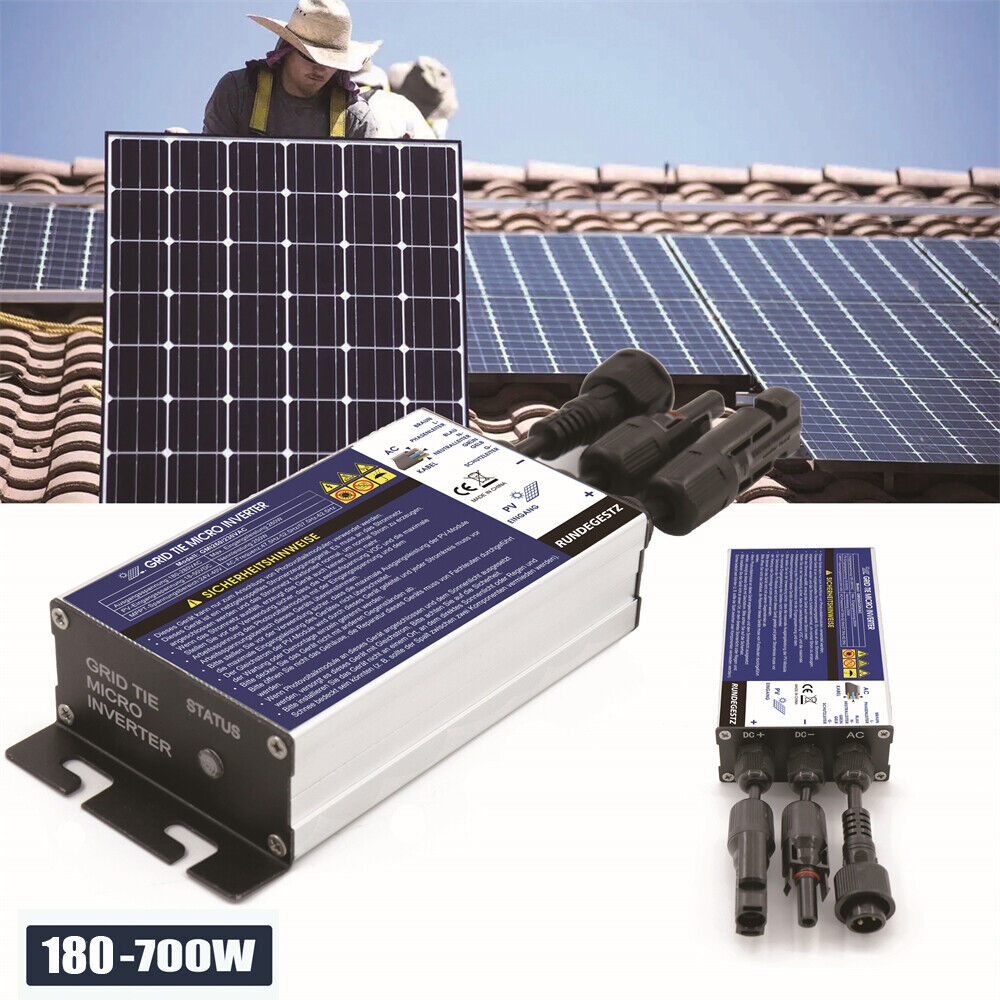 BuyWeek 350W MPPT Grid Tie Inverter Solar Micro Wechselrichter 230V Reine  Sinuswelle IP55 Wasserdichter Netzeinspeisung Wechselrichter für kleine  Solaranlagen : : Gewerbe, Industrie & Wissenschaft