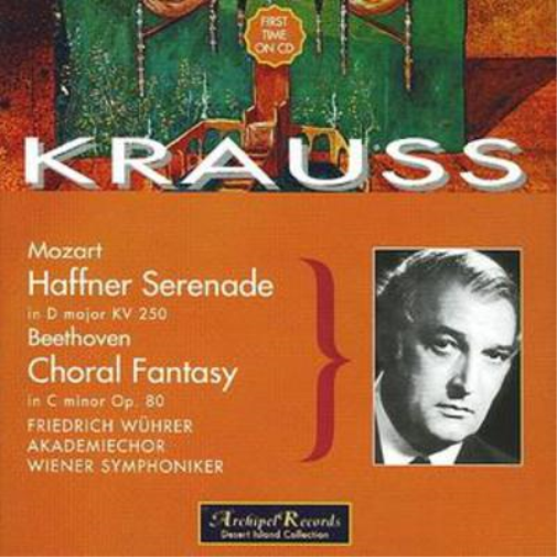 Wolfgang Amadeus Mozart Haffner Serenade/choral Fantasy (Krauss, Wuhrer) (CD)