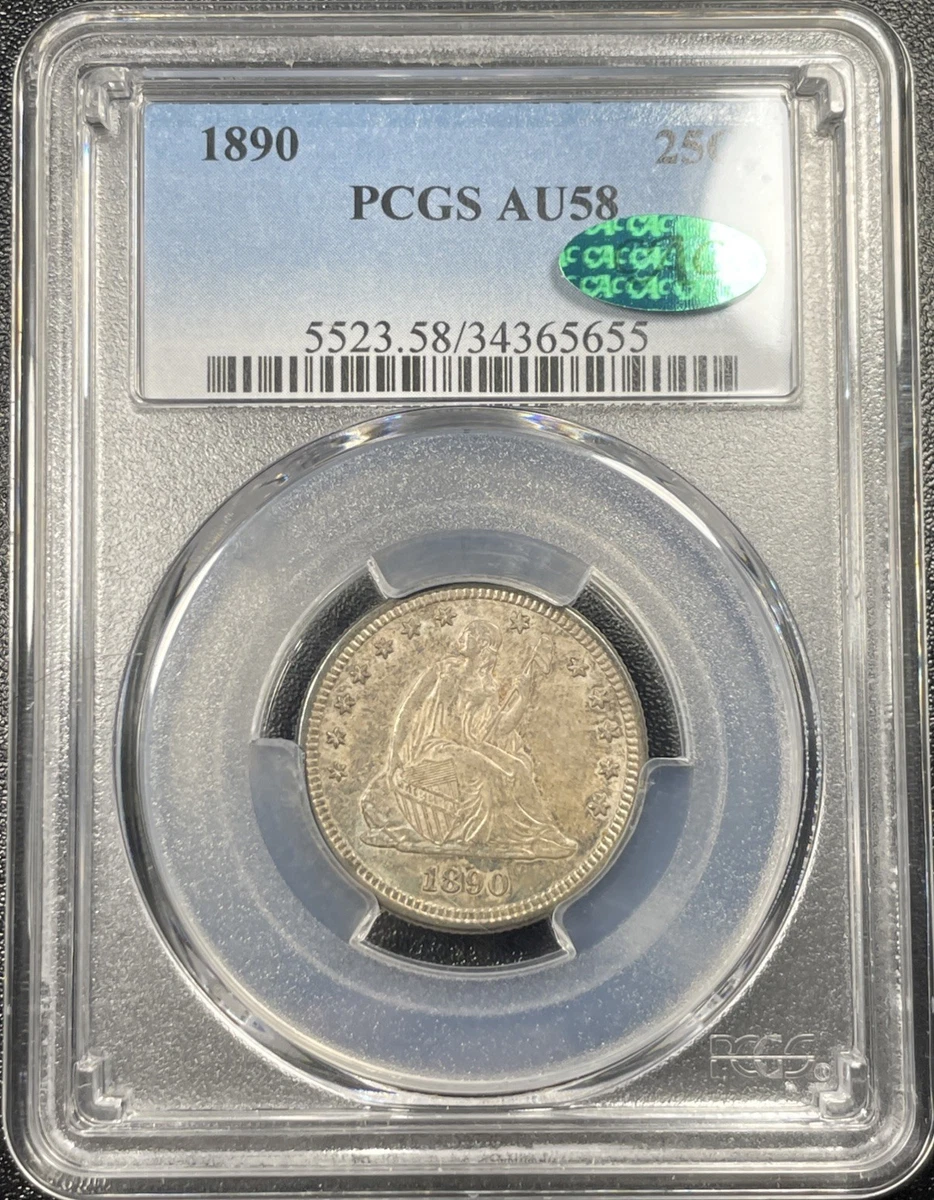 Silver 1890 Year Seated Liberty US Quarters (1838-1891) for sale Silver 1890 Year Seated Liberty US Quarters (1838-1891) for sale