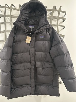 PATAGONIA Silent Down Parka Mens Large 20655 Ink Black for sale