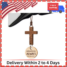 Cross for Car Mirror Hanging Christian Gifts for Men, Women, Bible Study - Scan