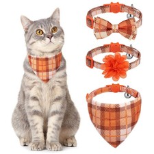 Breakaway Cat Collars with Bell Cute Pendants - 3 Pack Adjustable Safety Ki...