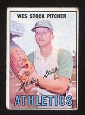 1967 Topps #74 Wes Stock  FAIR  Blank Back D104538