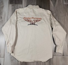 Vintage Genuine Harley-Davidson Garage Shop Shirt Embroiderd Mens Size Meduim