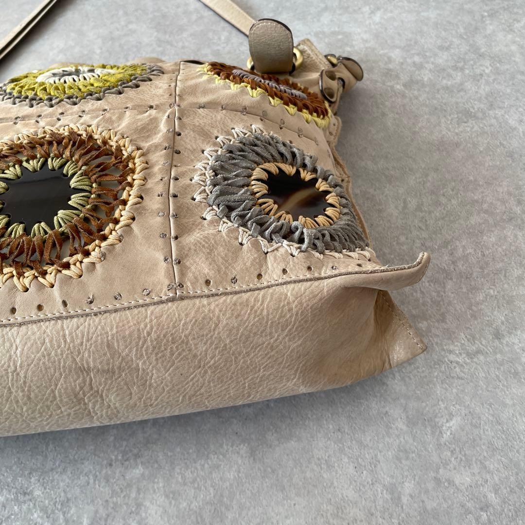 Jamin Puech Leather Embroidered Patchwork Shoulde… - image 3