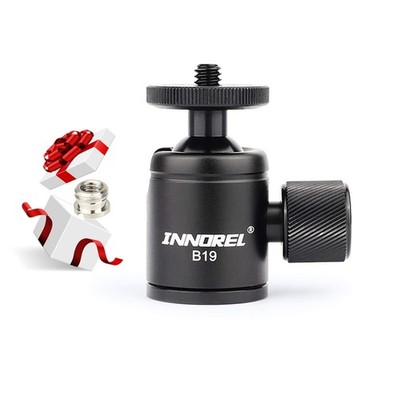 Mini Tripod Ball Head-INNOREL B19 Mount Head-Metal Ballhead 360° Pan 90° Tilt...