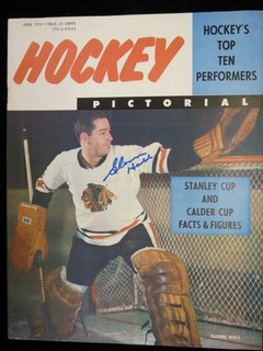 1959 Hockey Pictorial Magazine Signed Autographed by Glenn Hall