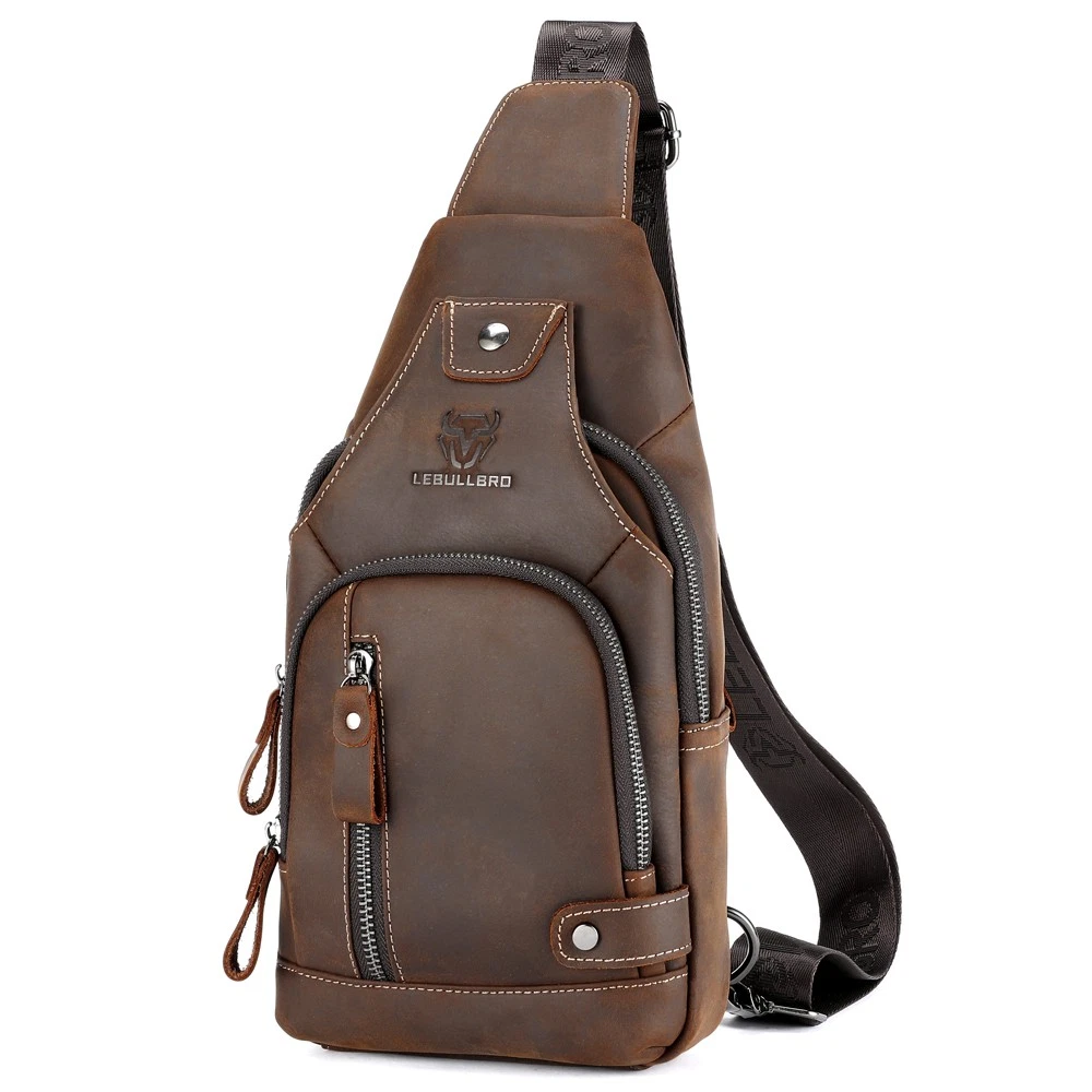 LEBULLBRO Men Sling Backpack Genuine Leather Chest Crossbody Travel Shoulder Bag
Opens in a new wind