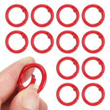 1 in Spring O Ring, 50pcs O Ring Clip Keyring Purse Buckle Metal, Red