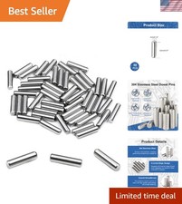 M3 x 12mm Stainless Steel Dowel Pins Set of 50 - Corrosion Resistant