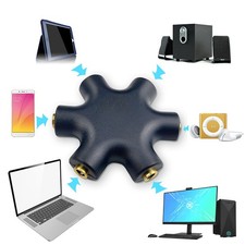 6 Ports Headphone Aux Splitter 6 In 1 Smart A...