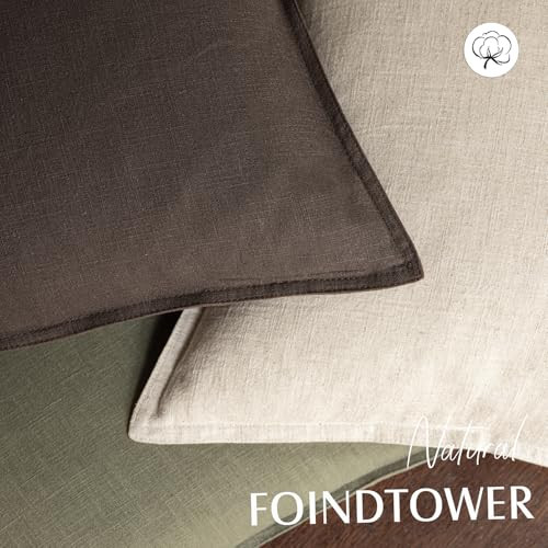 Pack of 2, Decorative Linen Soild Throw 20" x 12" (Pack of 2) Olive Branch - Picture 4 of 7