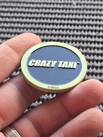 Crazy Taxi Sega Shop UK Coin Medal Exclusive Rare Promo GENESIS SATURN CD 32