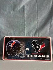 NFL Houston Texans Metal License Plate Front Car Auto Tag MTG