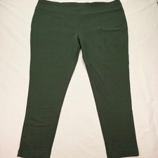 New Terra  Sky Womens 4X 28W-30W High Rise Fitted Leggings Dark Aloe Green NWT