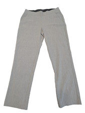 Simply Vera Vera Wang Gray Ankle Dress Pants W Pull On Flat Front Medium 30x27