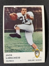 1961 Fleer Football Jack Larscheid #189 - Oakland Raiders EX