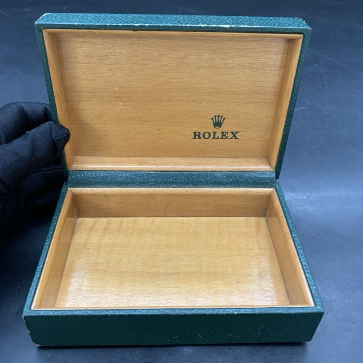 VINTAGE ORIGINALE ROLEX cassa scatola orologio verde Datejust senza cuscino... foto 4