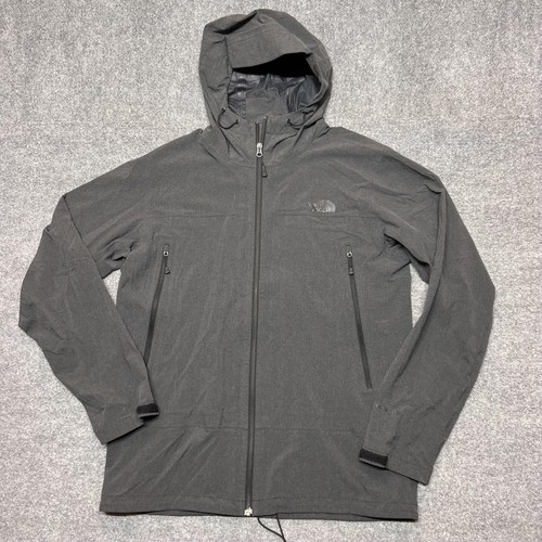 The North Face Jacket Mens Large Gray HyVent 2.5L Hooded Softshell Waterproof