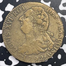 1792-A France 2 Sols Lot#C1421