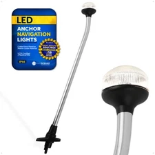 Stern Light, Anchor Light, LED Boat Navigation Lights, Boat Light Pole, 12V, 24"