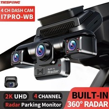 4CH GPS Dash Cam I7pro Front 4K/2K+3*1080P for Car 360 DVR Camera 24H Parking