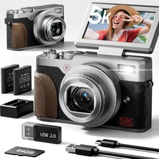 Digital Video Camera 5K 64MP 18X Zoom Anti-Shake Flip Screen 32GB TF For Youtube