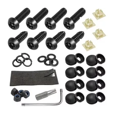 Anti Theft License Plate Screws Kits Rustproof Stainless Steel Car Accessory Set