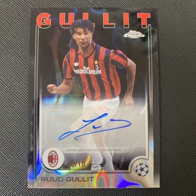 Ruud Gullit /10 Auto Topps Chrome Black 2024/25 AC Milan Legend