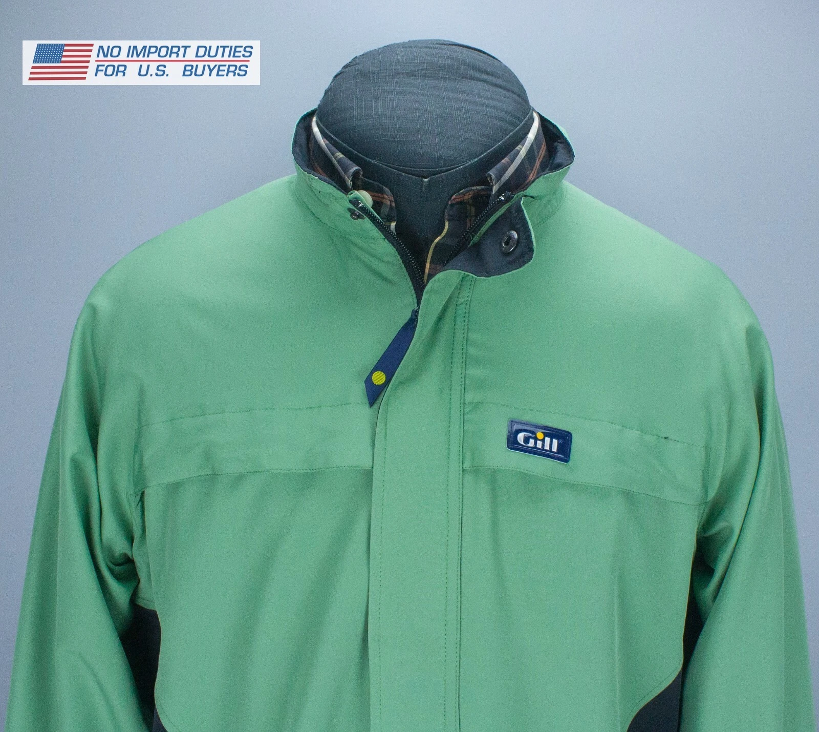 Gill Lite Sailing Fishing Half Zip Anorak S Windbreaker Green Lightweight Jacket