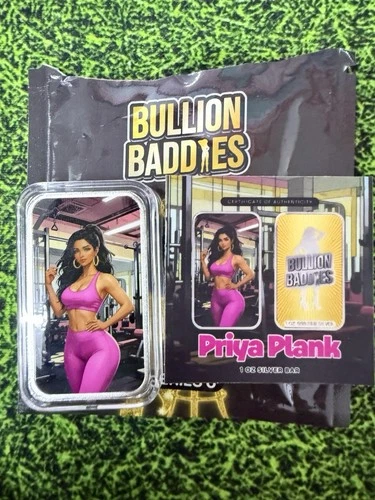 Bullion Baddies S 6 Bougie Baddies Priya Plank Nice Version 1 oz Silver Bar