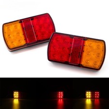 2x LED Rear Tail Stop Light Indicator Lamp Truck Trailer Lorry Van Caravan 12V