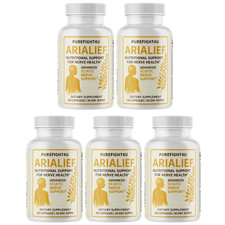 AriaLief Brain  Nerve Support  Memory  Cognitive Boost Supplement - 5 Bottles