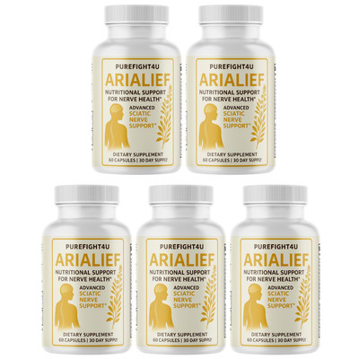 AriaLief Cognitive Function & Mental Sharpness Support Supplement - 5 Bottles
