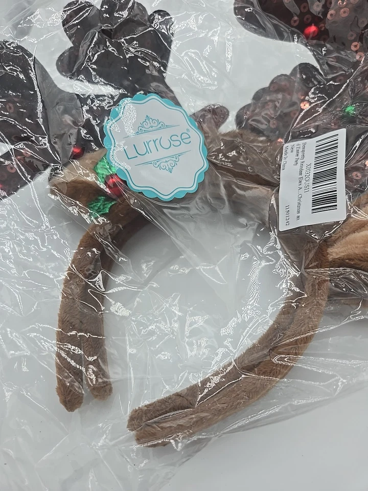 2 Piezas Diadema de Reno Cuernos de Ciervo Tintineo Lindo Disfraz de Fiesta Juegos con disfraces  Foto 4 de 4