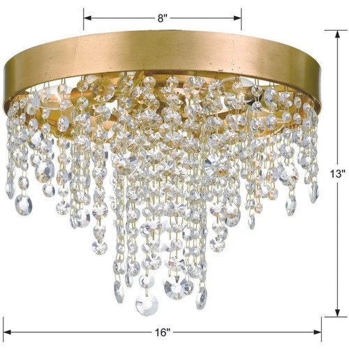 Crystorama WIN-613-GA-CL-MWP Winham Flush Mount Antique Gold - Picture 7 of 8