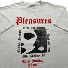 Pleasures "My Reality Is" Graphic Shirt Size 2XL Hypebeast Streetwear Alt Skater