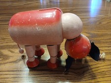Antique SCHOEHUT ~ ELEPHANT ~ Jointed Wood Figure - Please Read Description